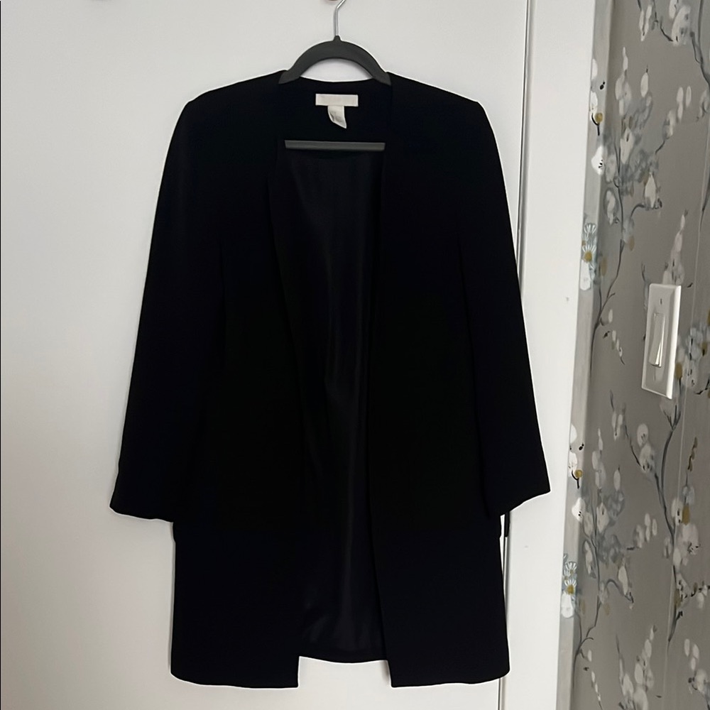 H&M Black Blazer Classic Structured Suit Jacket